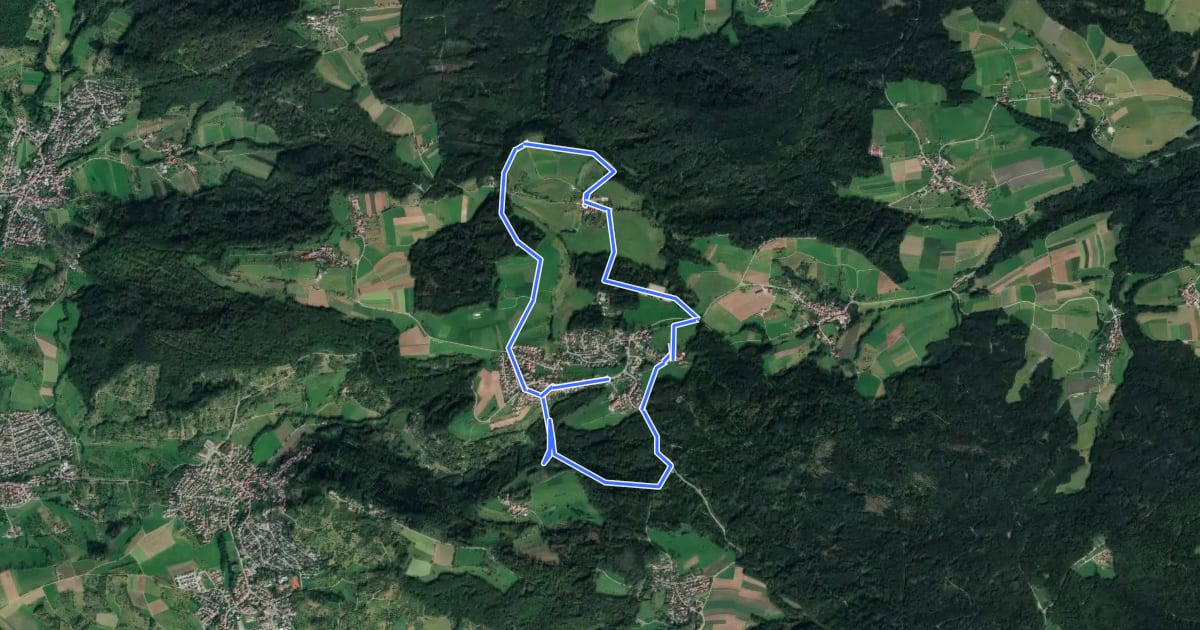 Маршрут Althütte - Rundwanderweg 3 на спутниковом снимке