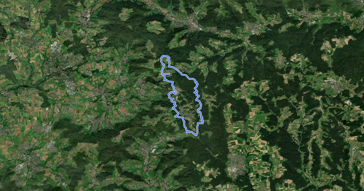 Маршрут Althütte - Rundwanderweg 4 на спутниковом снимке
