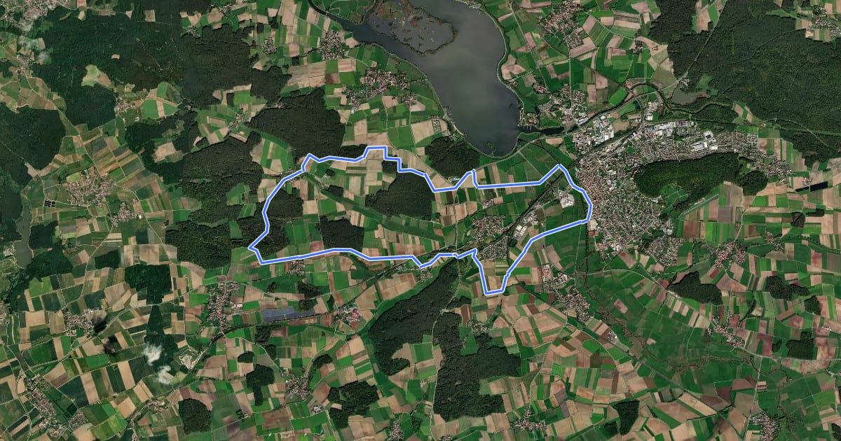 Маршрут Altmühl Panoramaweg Schlaufe 1 Teufelsmauer-Weg на спутниковом снимке