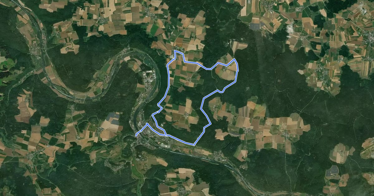 Маршрут Altmühl Panoramaweg Schlaufe 25 Riedenburg на спутниковом снимке