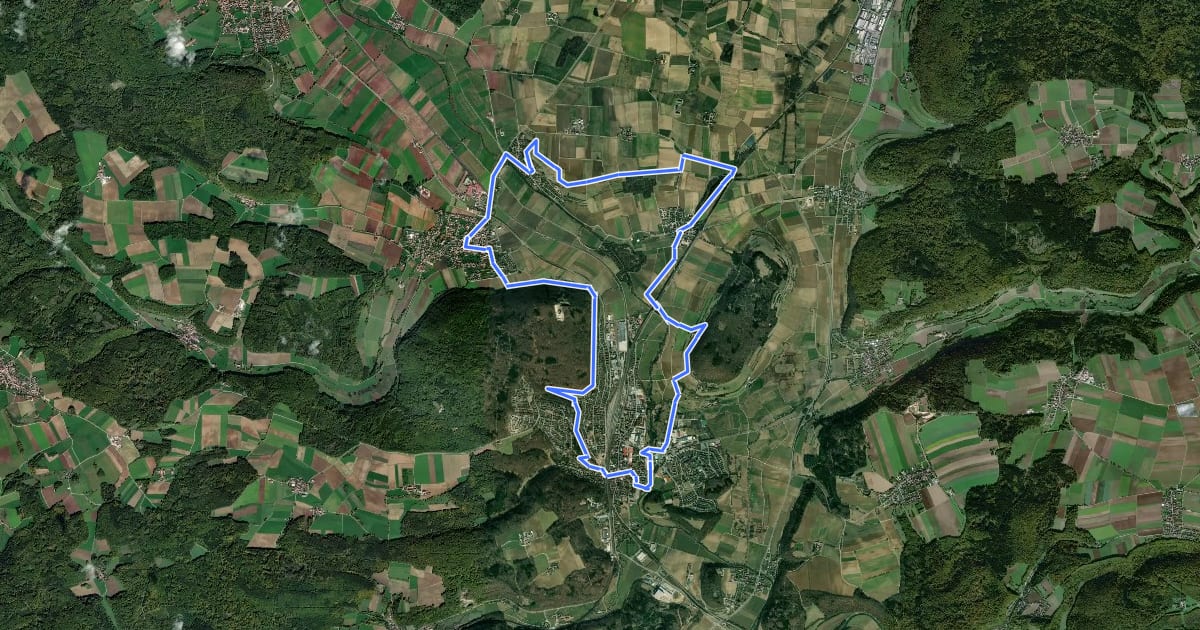 Маршрут Altmühl Panoramaweg Schlaufe 6 Altmuehlblick-Weg на спутниковом снимке