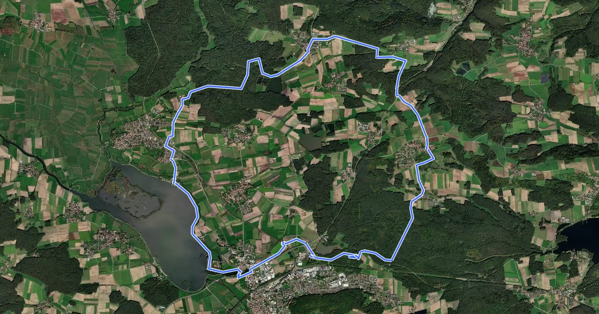 Маршрут Altmühlsee 1 на спутниковом снимке