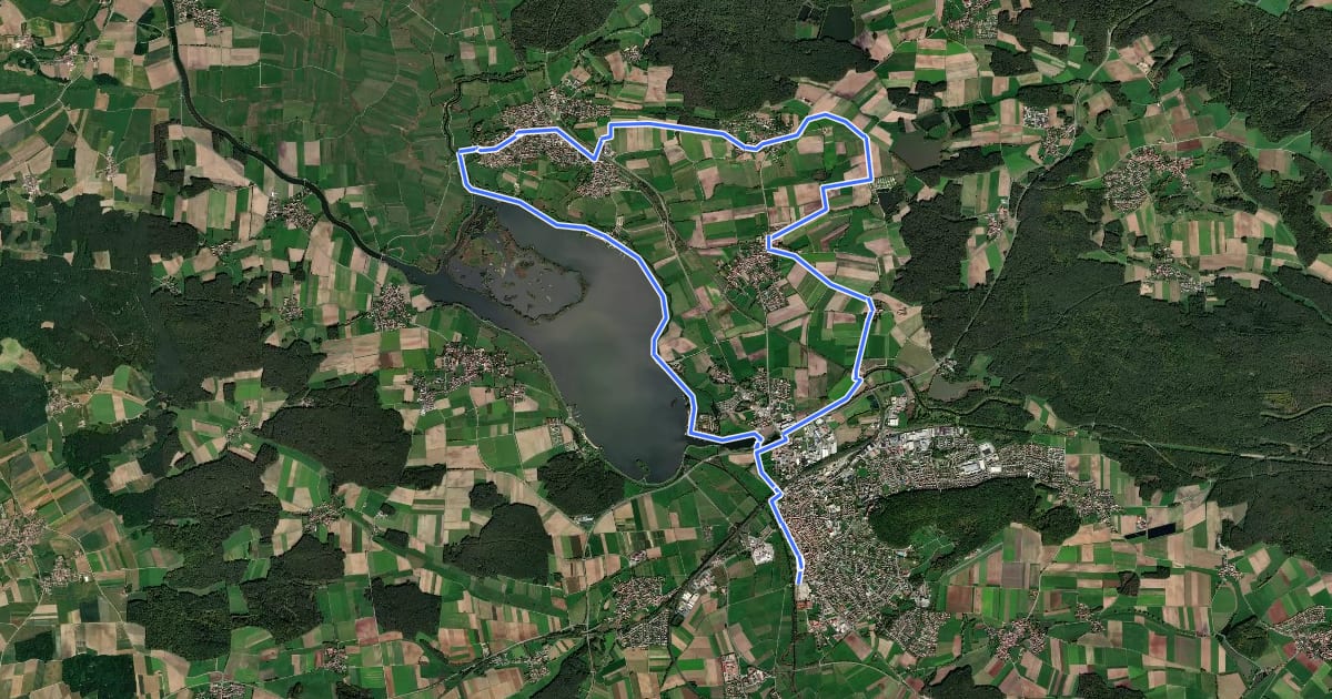 Маршрут Altmühlsee 6 на спутниковом снимке