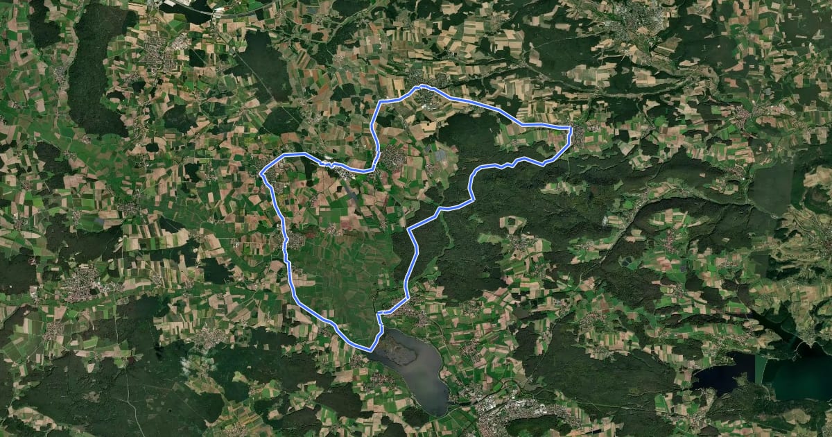 Маршрут Altmühlsee 8 на спутниковом снимке