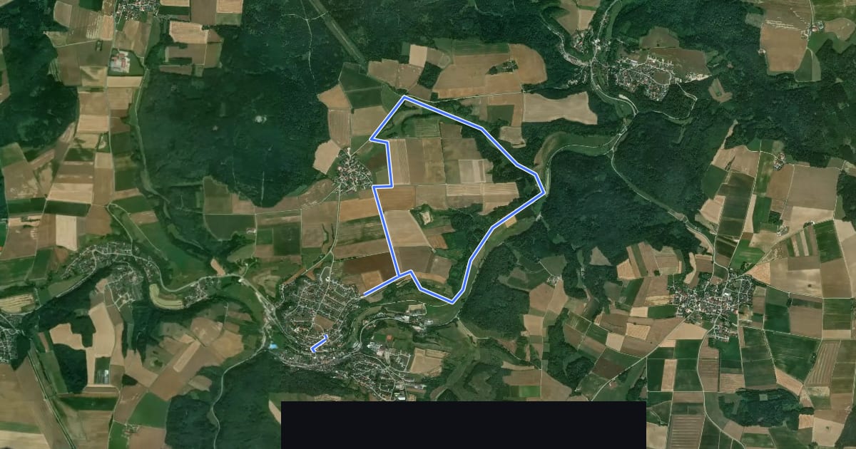 Маршрут Altmannstein Rundweg 3 на спутниковом снимке