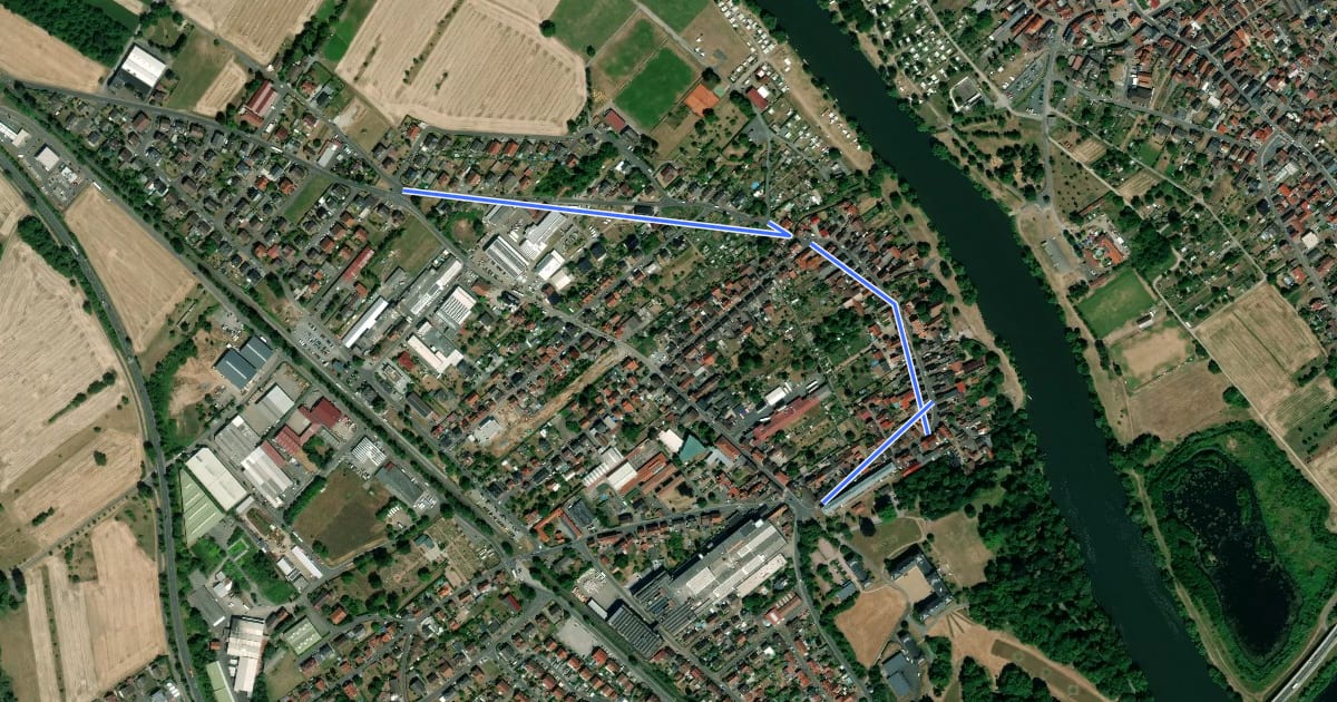 Маршрут Altstadt Klein Heubach на спутниковом снимке