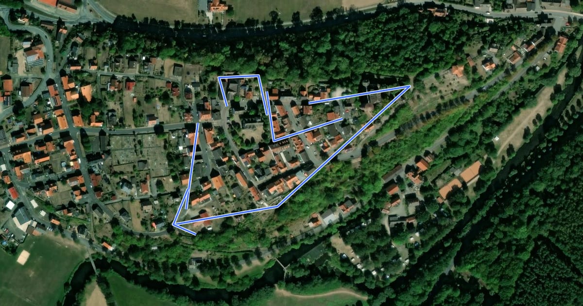 Маршрут Altstadtrundweg Trendelburg на спутниковом снимке
