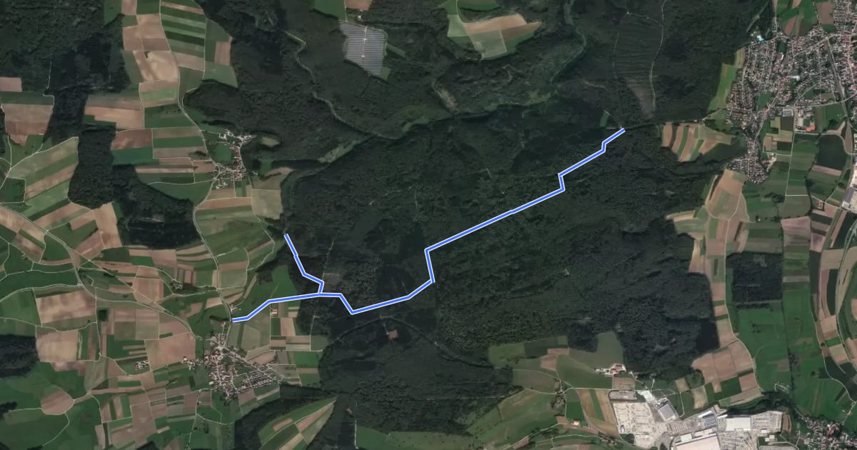 Маршрут Altsteußlingen- Allmendingen на спутниковом снимке