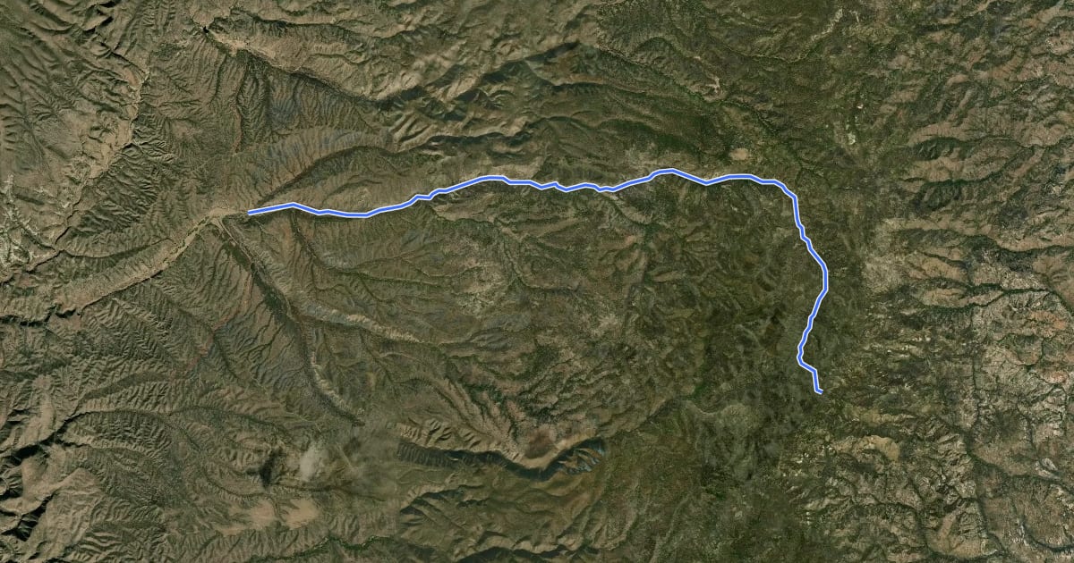Маршрут ALW - 040 - Upper Main Diamond Trail на спутниковом снимке