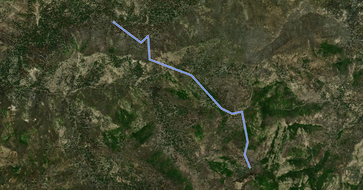 Маршрут ALW - 073 - Falls Canyon Trail на спутниковом снимке