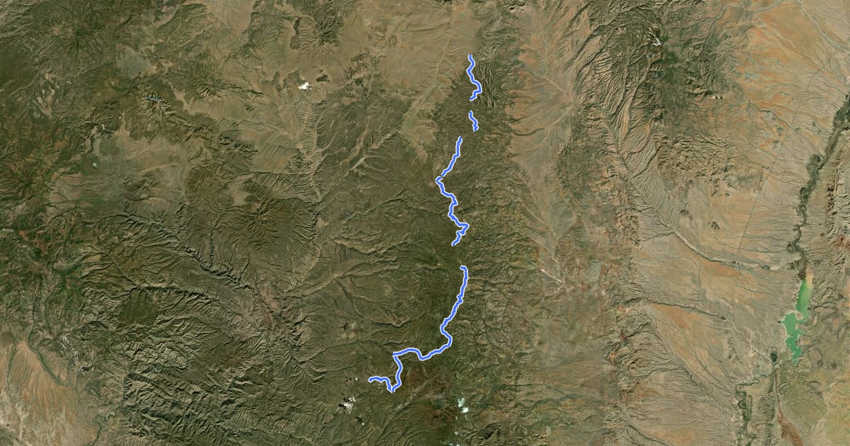 Маршрут ALW - 074 - Continental Divide Trail на спутниковом снимке