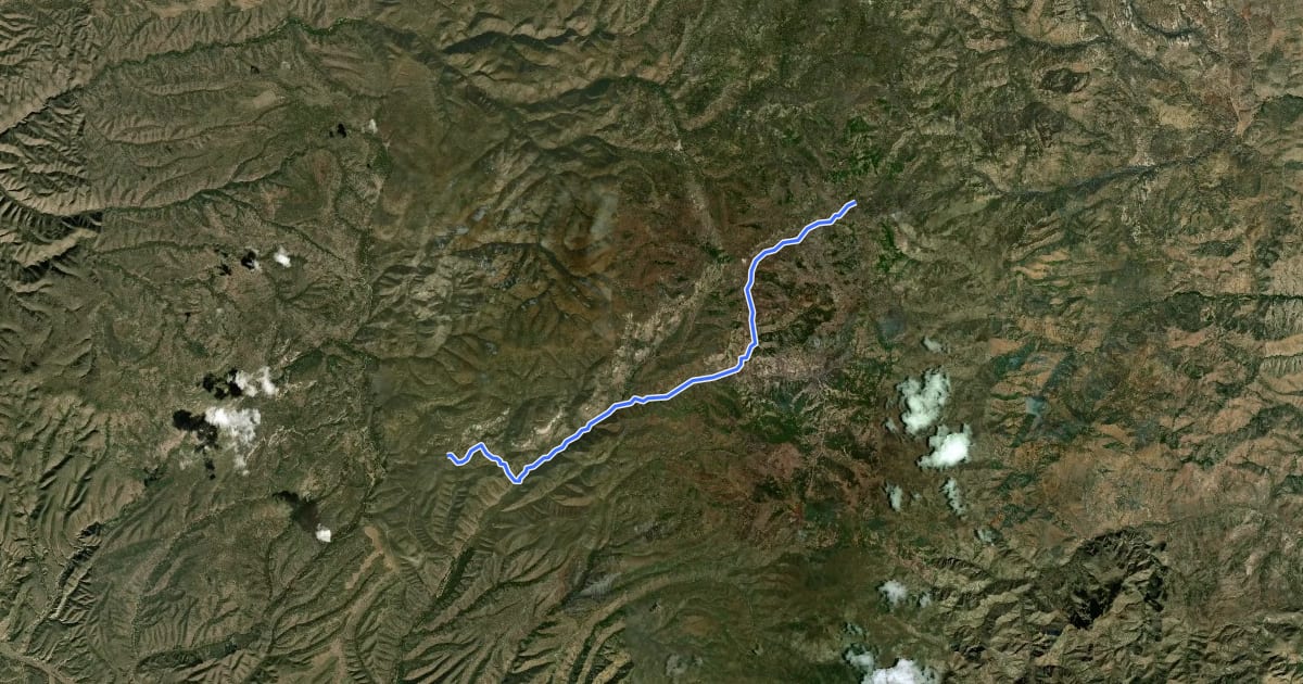 Маршрут ALW - 077 - Mimbres River Trail на спутниковом снимке