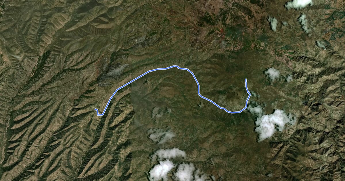 Маршрут ALW - 092 - McKnight Canyon Trail на спутниковом снимке