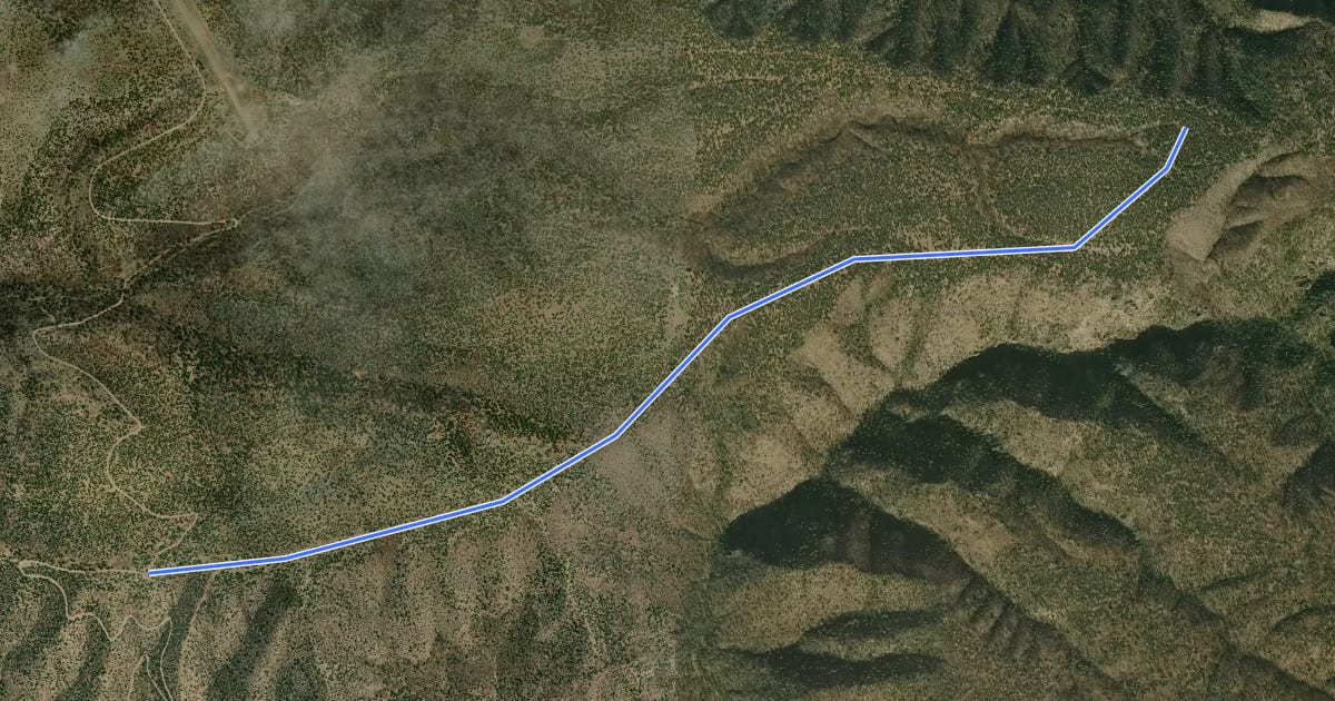 Маршрут ALW - 716 - Middle Mesa Trail на спутниковом снимке