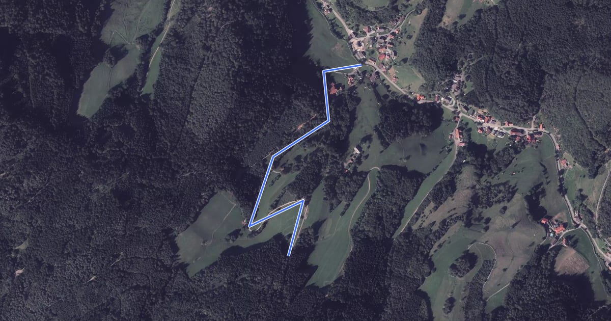Маршрут Am Berg - Kirnbach-Dorf на спутниковом снимке