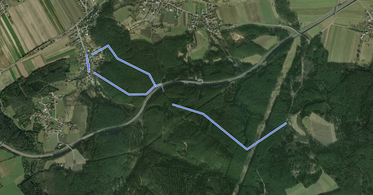 Маршрут Am-Forst-Weg на спутниковом снимке