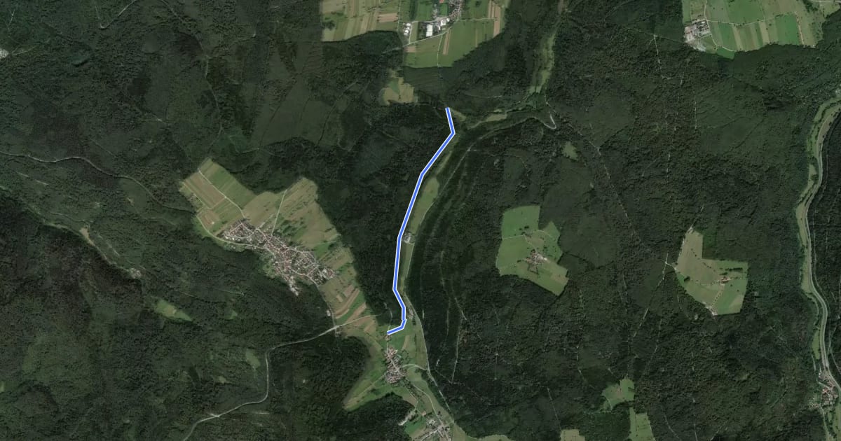 Маршрут Am Glaserweg - Moosbronn Kirchweg на спутниковом снимке