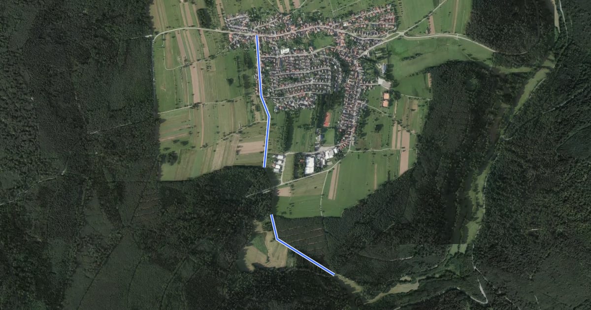 Маршрут Am Glaserweg - Völkersbach Schillerstraße на спутниковом снимке