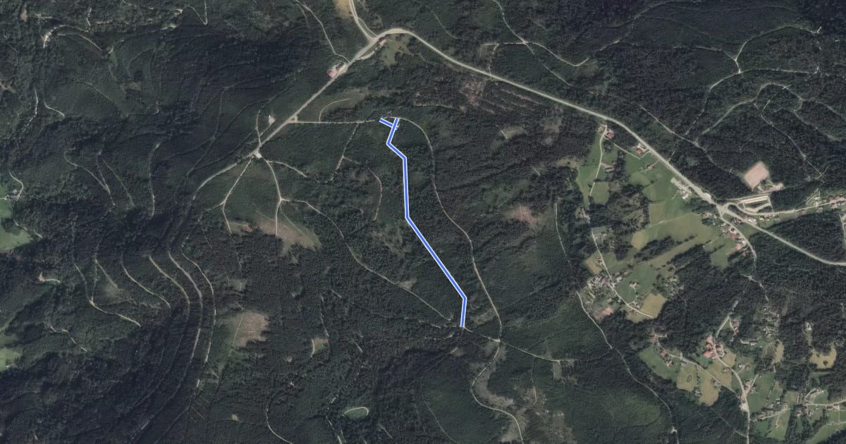 Маршрут Am Grenzweg - Abgebrannte Hütte на спутниковом снимке