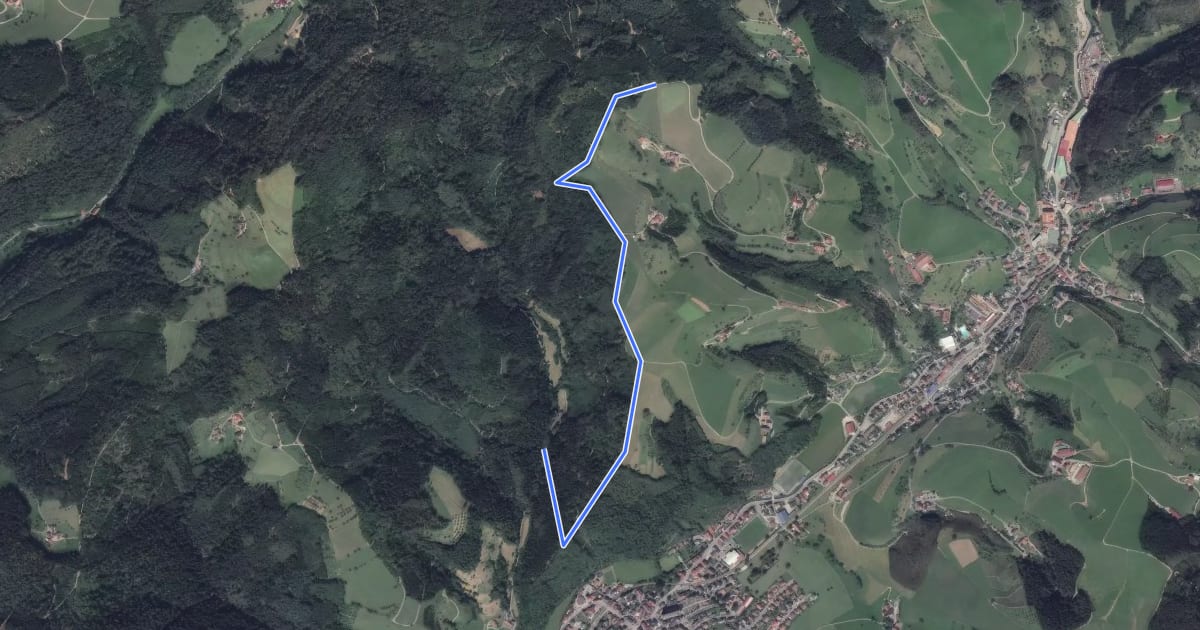 Маршрут Am Jedensbach - Hermersberghütte на спутниковом снимке