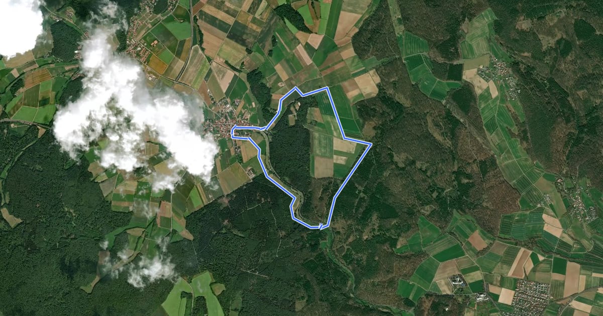 Маршрут Am Köppel - Route 2 на спутниковом снимке