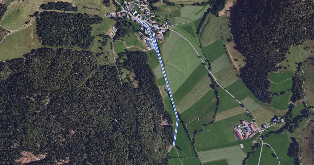 Маршрут Am Kaltenbach - Bernau-Hof на спутниковом снимке