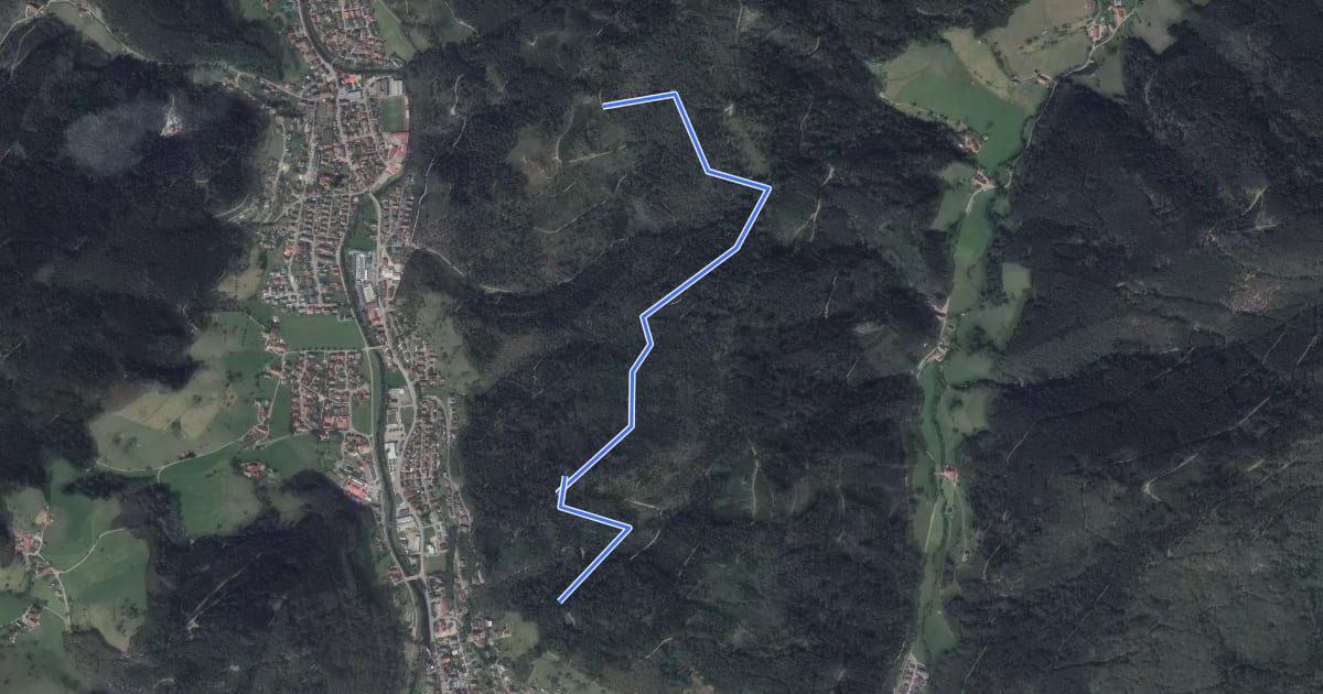 Маршрут Am Katzenkopf - Hochbehälter Frauenwald на спутниковом снимке