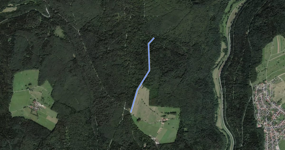 Маршрут Am Kreuzweg - Oberer Riesberg на спутниковом снимке