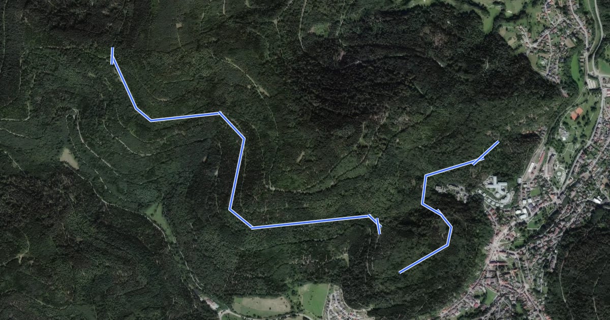 Маршрут Am Mauzenberg - Rennbergfels на спутниковом снимке