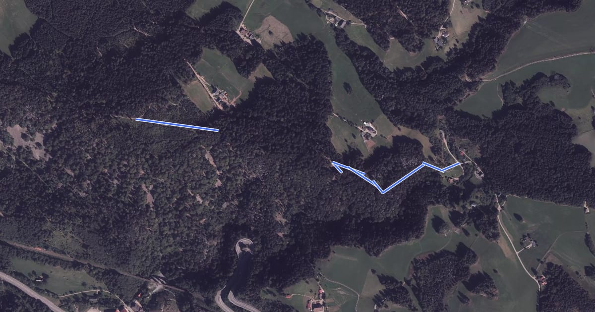 Маршрут Am Piketfelsen - Mittlere Ravenna на спутниковом снимке