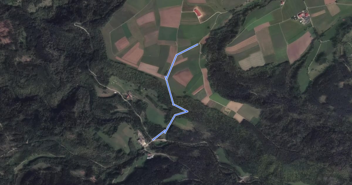 Маршрут Am Schafweg - Wutachmühle на спутниковом снимке