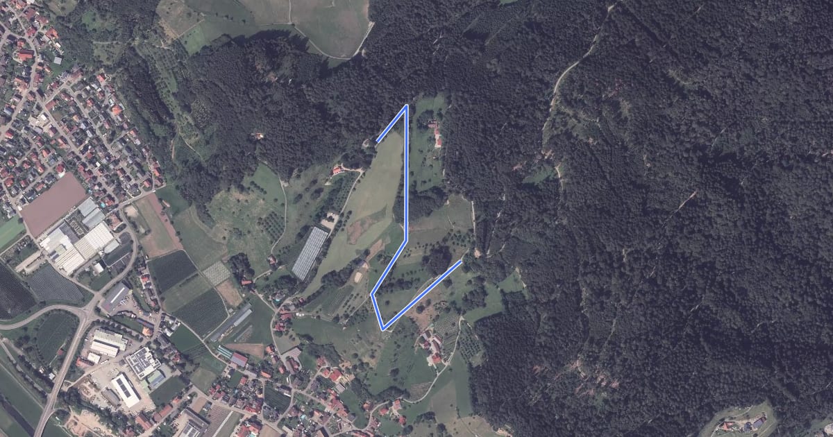Маршрут Am Schloßberg - Silbersee на спутниковом снимке