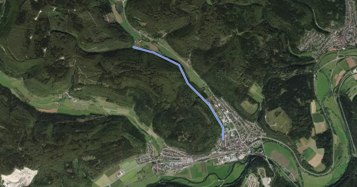 Маршрут Am Schweizer Tal - Immendingen Hindenburgstraße на спутниковом снимке