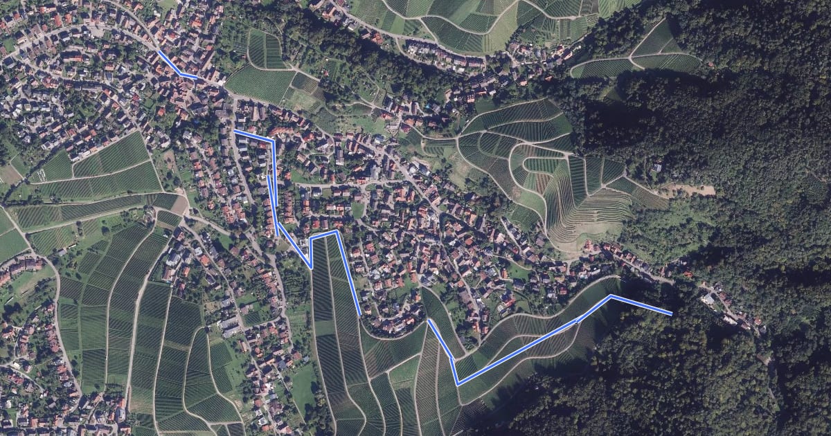 Маршрут Am Tann - Zell-Weierbach Dorfplatz на спутниковом снимке