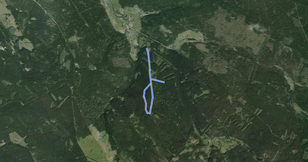 Маршрут Am Taubenfels на спутниковом снимке