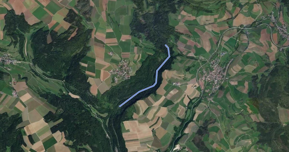 Маршрут Am unteren Flühenweg - Bei der Eisenbahnbrücke на спутниковом снимке