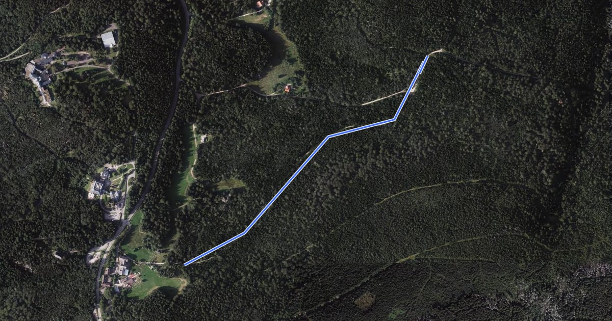 Маршрут Am Wildnispfad - Am Kreuzweg на спутниковом снимке