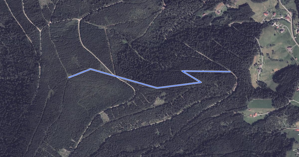 Маршрут Am Wolfenberg - Hildahütte на спутниковом снимке