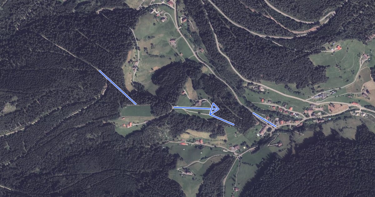Маршрут Am Wolfenberg - Parkplatz Holzwälder Höhe на спутниковом снимке