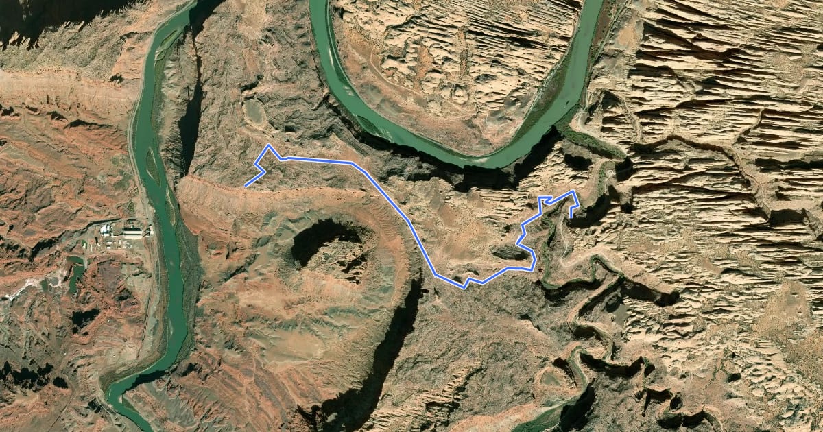 Маршрут Amasa Back Trail на спутниковом снимке