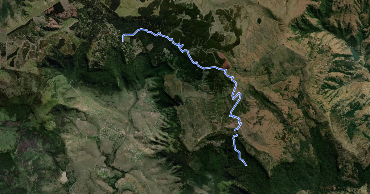 Маршрут Amatola Hiking Trail Day 6: Zingcuka Hut - Tyume River на спутниковом снимке