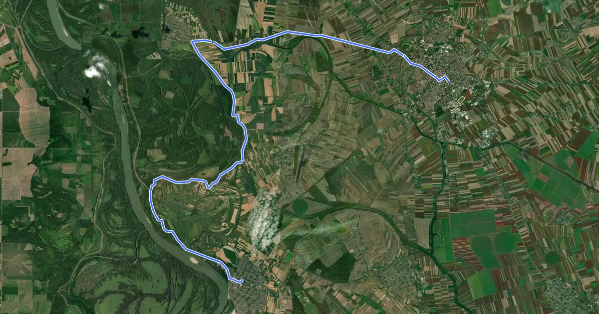 Маршрут Amazon of Europe Bike Trail - S15 на спутниковом снимке