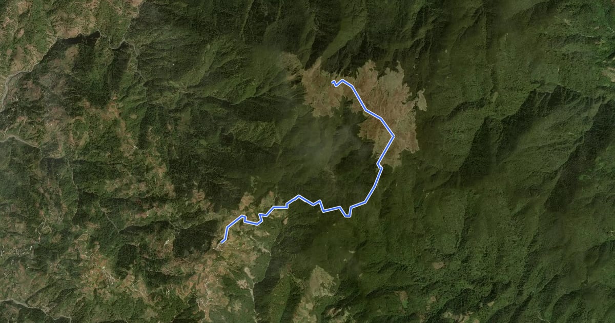 Маршрут Ambangeg Trail to Pulag на спутниковом снимке