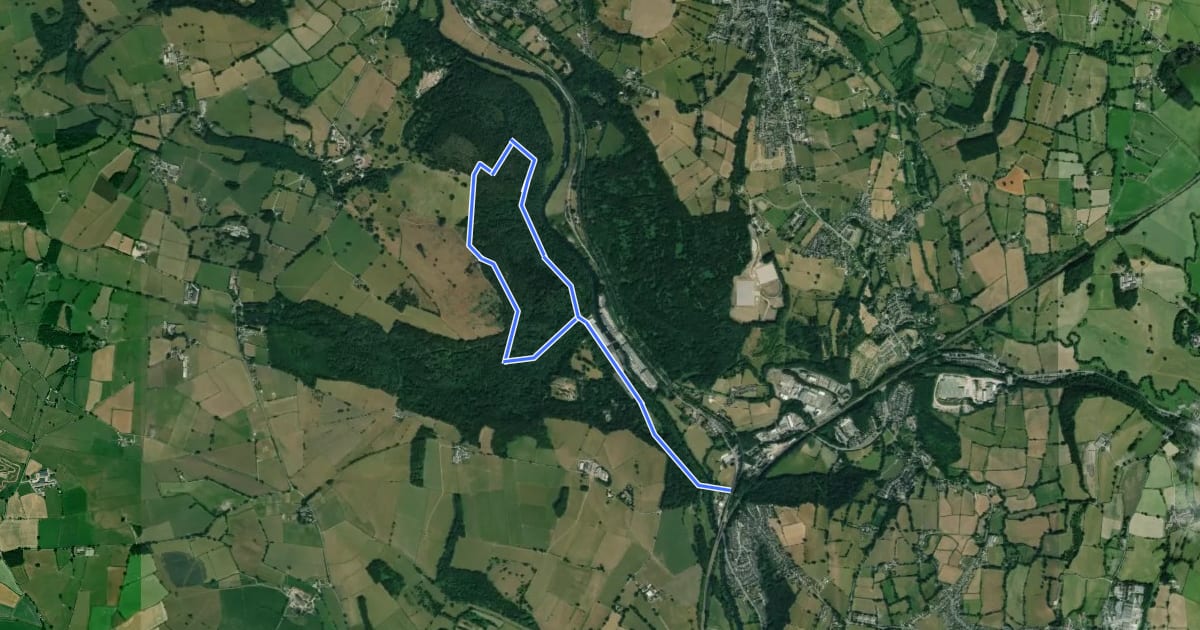 Маршрут Amber Valley Routeways Walk 12 на спутниковом снимке