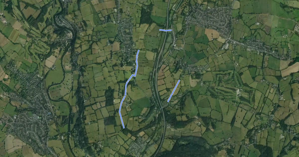Маршрут Amber Valley Routeways Walk 20 на спутниковом снимке