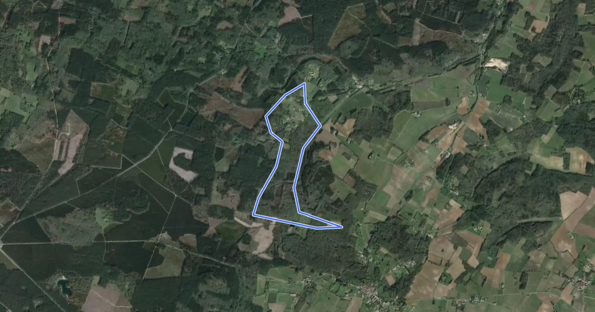 Маршрут Ambrus, découverte de la forêt - 6.2 km на спутниковом снимке