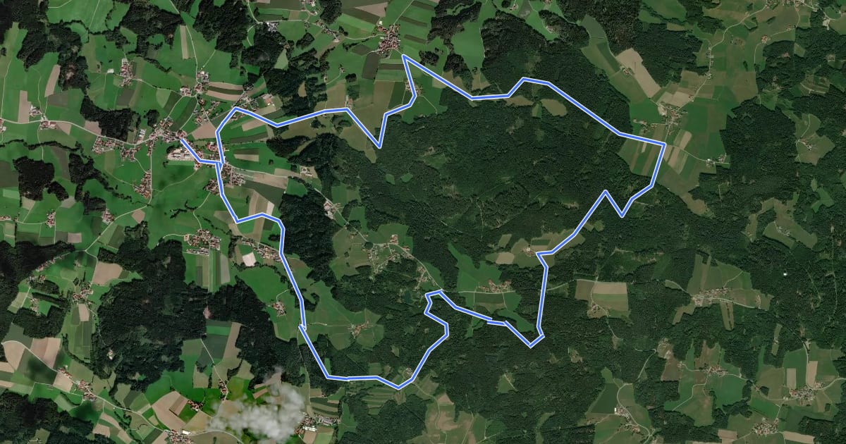 Маршрут Ameisbergweg на спутниковом снимке