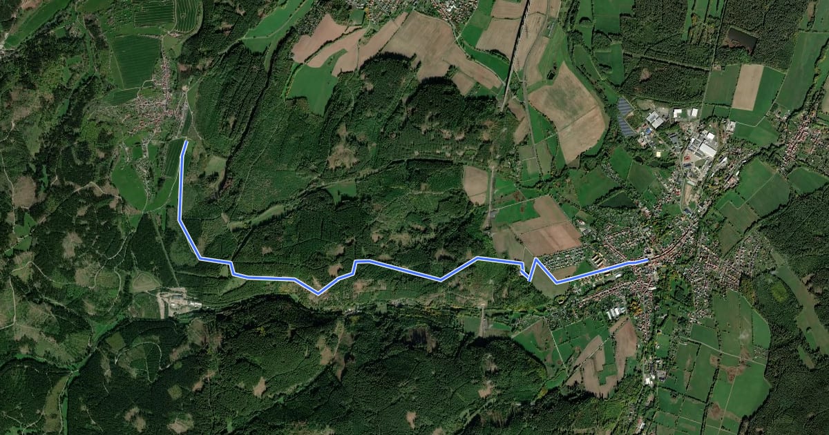 Маршрут Ameisenweg nach Oehrenstock на спутниковом снимке