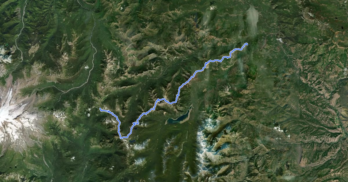 Маршрут American Ridge Trail на спутниковом снимке