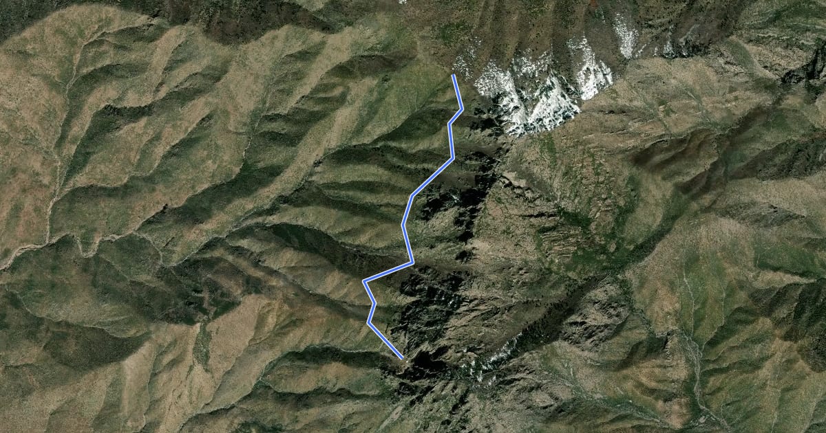 Маршрут Amethyst Mine Trail на спутниковом снимке